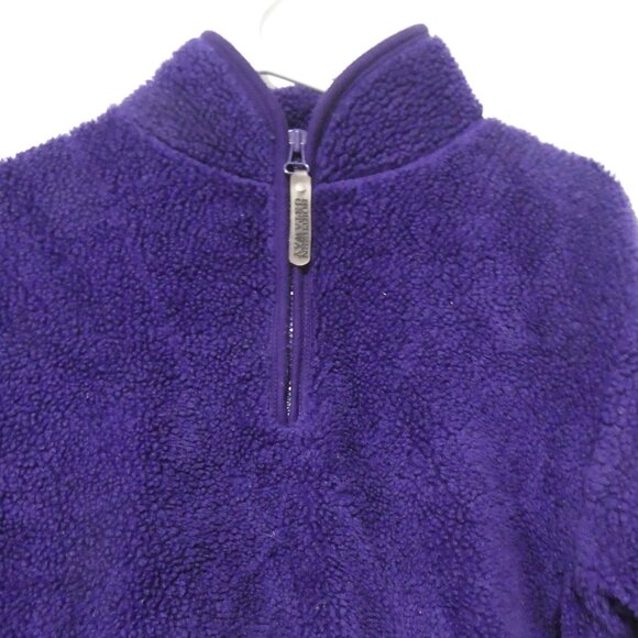 NORTHERN GETAWAY | 17.5 inch pit to pit measured | Purple Fleece 1/4 Zip Teddy - Picture 4 of 15